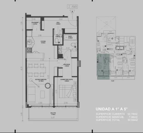 Amplio 2 Ambientes de 63 m² | Balcón Corrido | Toilette y Amenities — foto 34